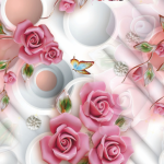 ROSE & WHITE CIRCLE
